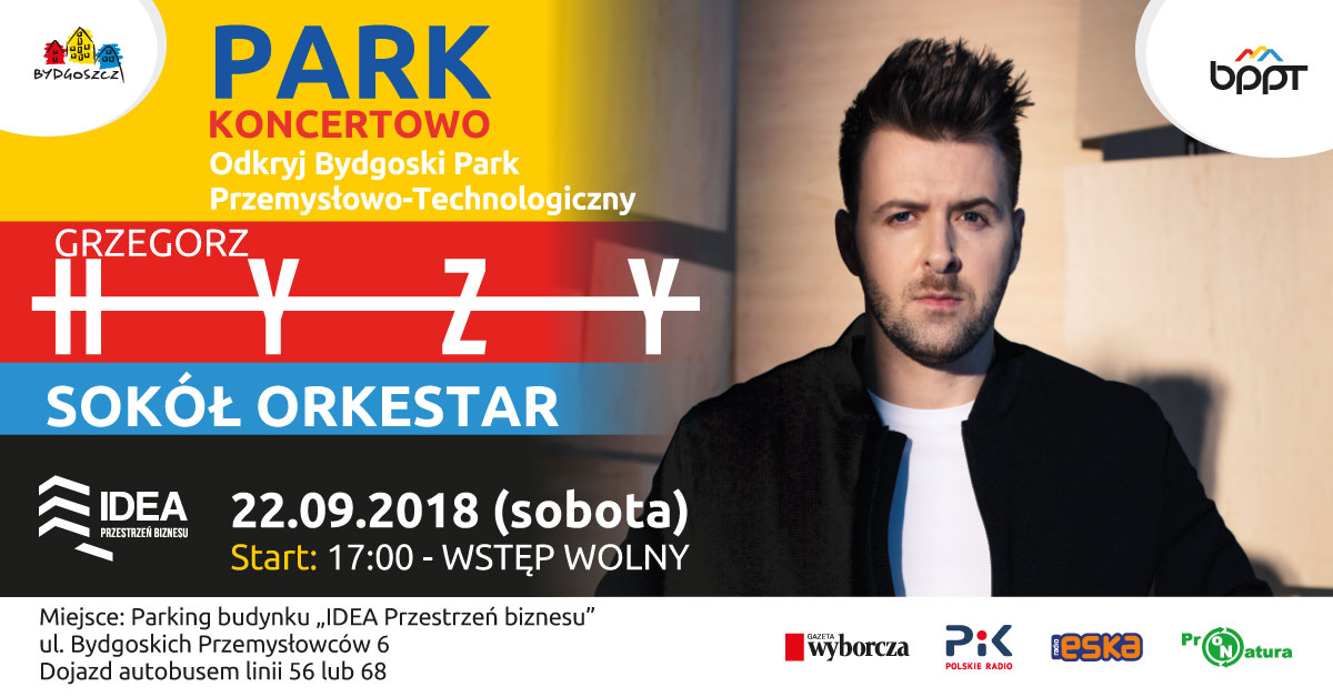 Park koncertowo – występ Grzegorza Hyżego i zespołu Sokół Orkestar