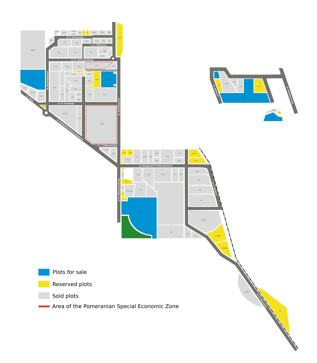 Map of investment areas