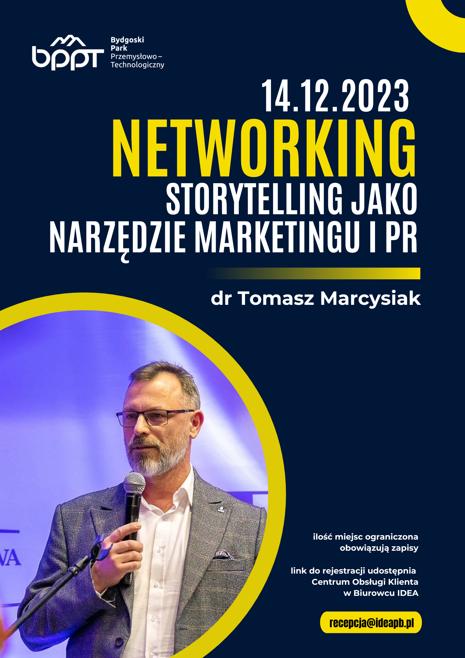 Spotkanie networkingowe: Storytelling jako narzędzie marketingu i PR /14.12.2023